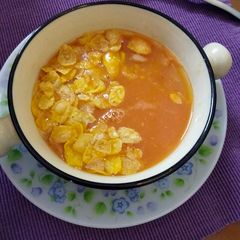 A picture of Tamto carrot 🥕 soup.