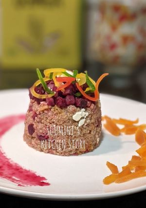 A picture of Colourful Quinoa and Beetroot Salad.