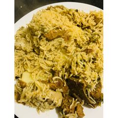 A picture of Hary Masaly Ka Pulao (Green Pulao).