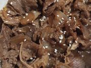 Gambar daging iris tipis saus teriyaki