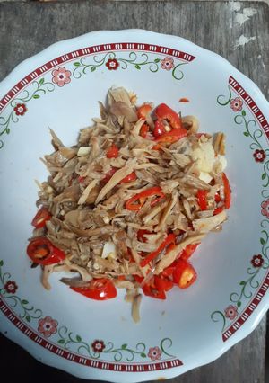 Foto resep Jamur Tumis Cabe Merah