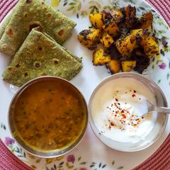 Spicy green chapati A picture of Spicy green chapati.