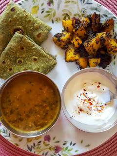A picture of Spicy green chapati.