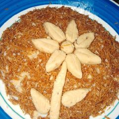A picture of Creamy no bake kunafa (Arabic sweet dish).
