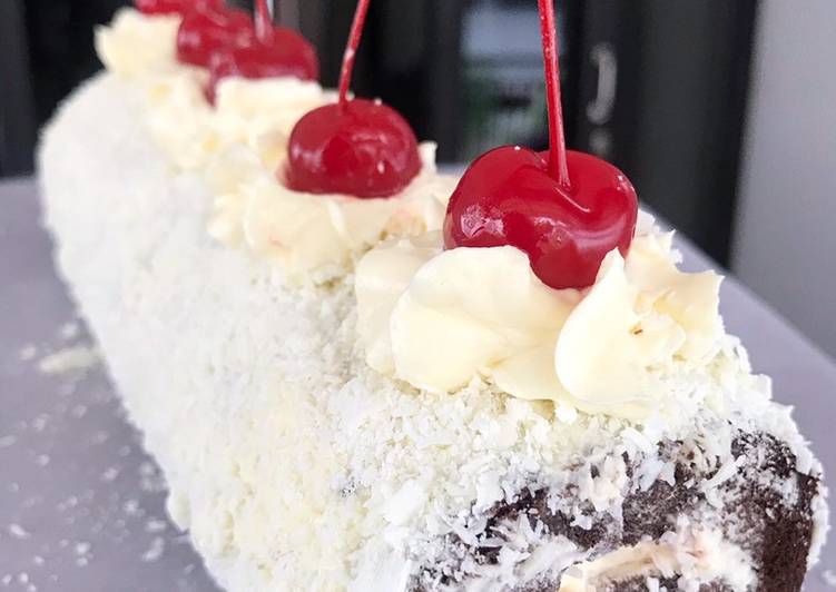 Resep Cream Cheese BLACKFORREST ROLLCAKE Anti Gagal