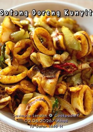 Gambar Sotong Goreng Kunyit