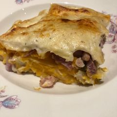 A picture of Butternut squash lasagne.