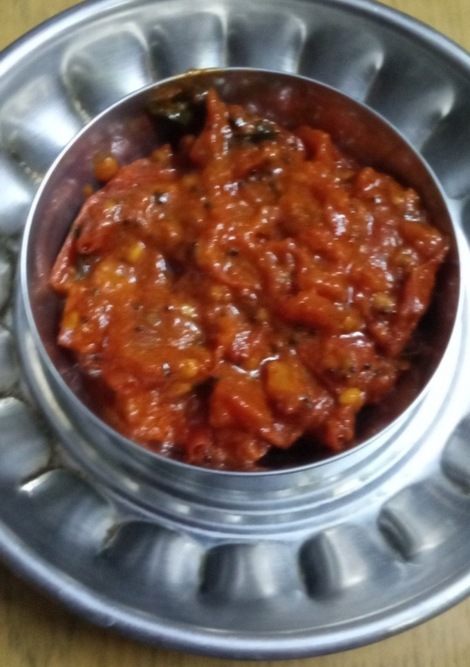காரசார தக்காளி தொக்கு (Thakkaali thokku recipe in tamil) செய்முறை முக்கிய புகைப்படம்