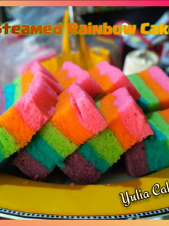 Foto resep Steamed Rainbow Cake Yummy