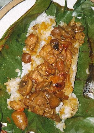 Foto resep Nasi bakar ayam jamur