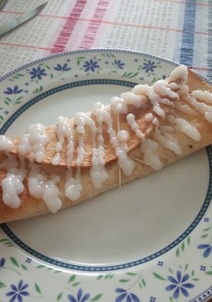 Una foto de Fajita de plátano y chocolate 🍫🍌