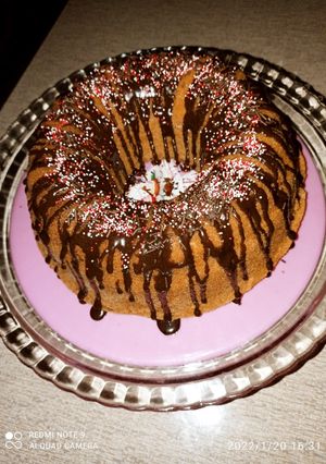 عکسی از دستور کیک هل و گلاب و زعفران