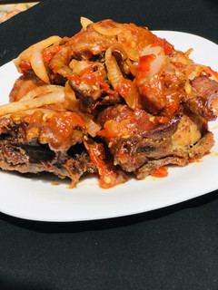 A picture of Peppered chicken.