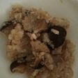 MPASI beras + quinoa putih + jamur + kulit tahu + kaldu + evoo