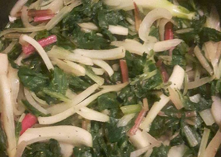 Recipe of Perfect Rainbow swiss chard & fennel sidedish