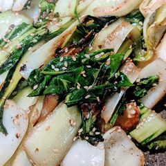 A picture of Sauteed Bokchoy with garlic and sesame.