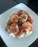 Tàu hủ non thịt bò sốt cà chua