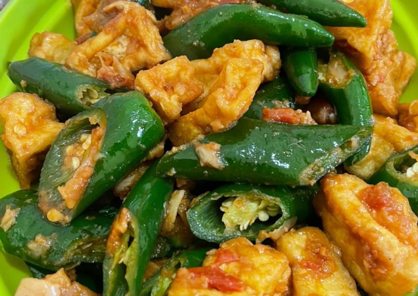Tumis cabe ijo tahu