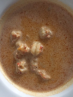 Una foto de Crema de langostinos🥣🦐