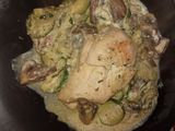 Chicken Breast with Courgettes, Onion, and Chestnut Mushrooms