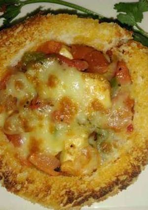 A picture of Microwave cheese veg disc.