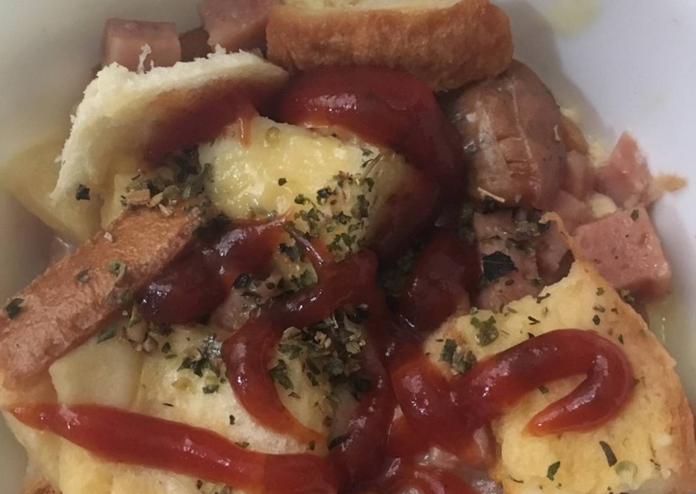 Bowl breakfast using microwave~ (savory)