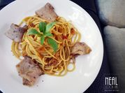 A picture of pork slices
