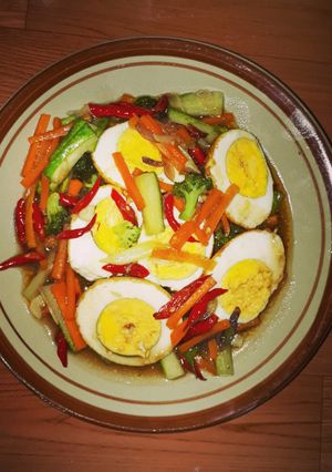 Foto resep Telur sayur saus tiram ala mama adila