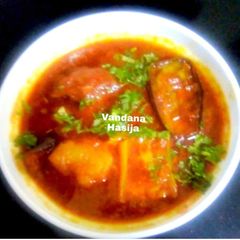 A picture of Amritsari Wari Traditional Sindhi veg cooked during weddingday.