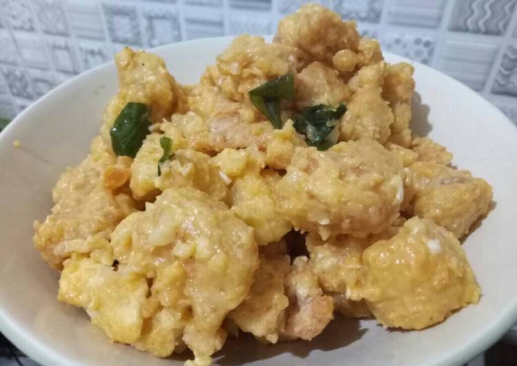 Resep Creamy salted egg chicken, Lezat Sekali