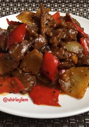 Foto resep Black Pepper Beef aka Sapi Lada Hitam👌🏻