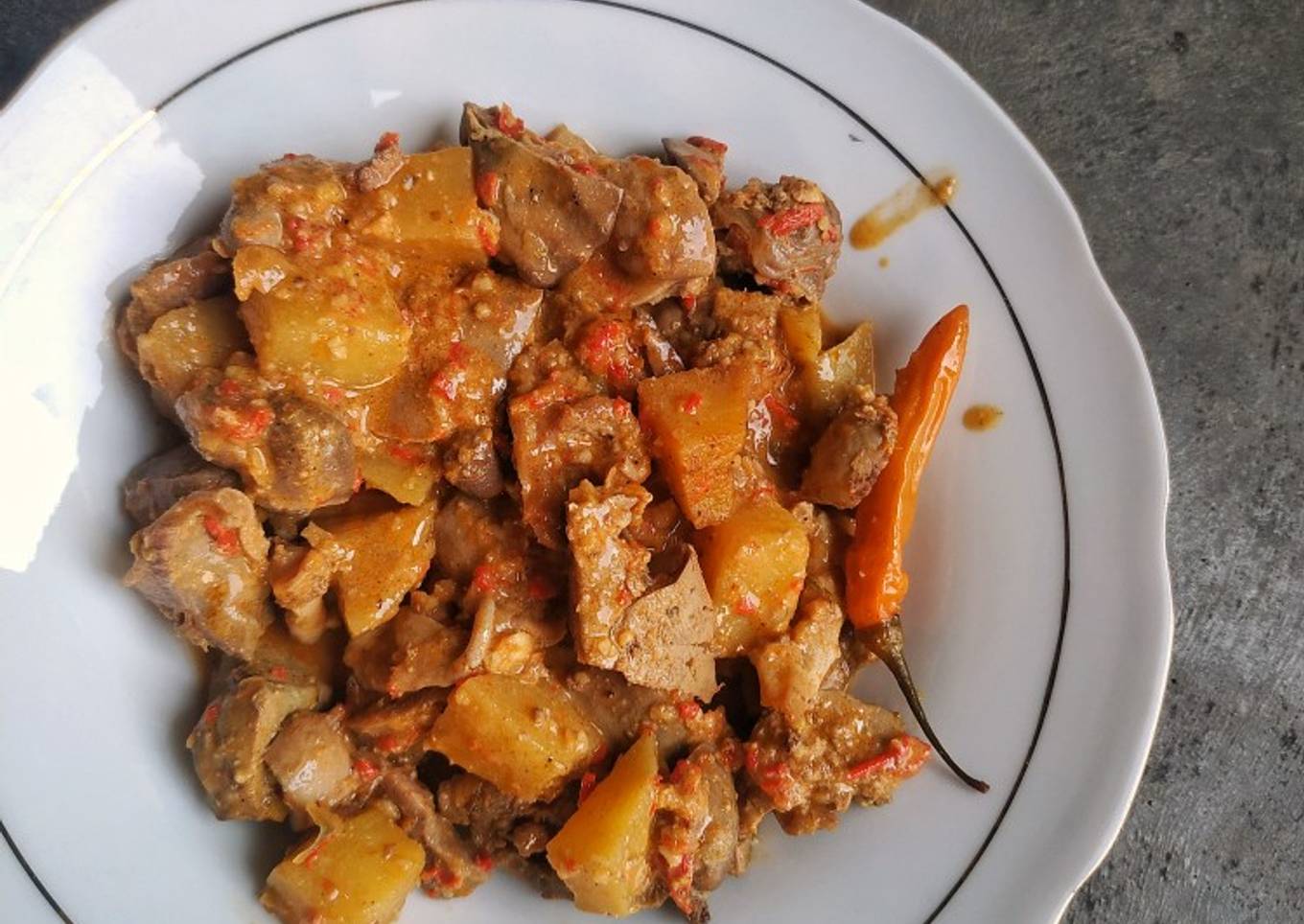 Sambal goreng kentang ati ampela