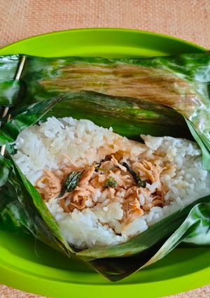 Foto resep Nasi Bakar Suwir Ayam Manis
