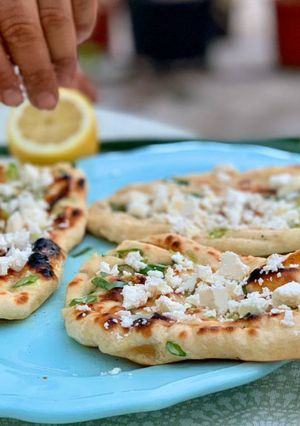 Una foto de Pan naan especial a la barbacoa
