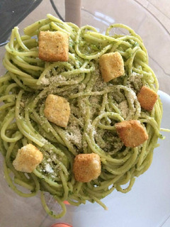 Una foto de Spaghetti Poblano (Vegetariano)