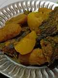 আলু কাঁচকলা দিয়ে শিঙি মাছের ঝোল