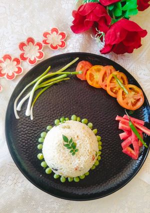A picture of COCONUT MILK PULAO / Coconut Rice 🍚.