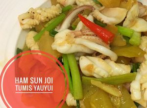 Foto resep Cumi Cumi masak ham sun choi