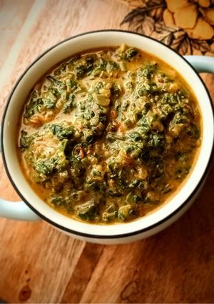 A picture of Creamy Palak in Coconut Milk.
