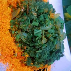 A picture of Steam spinach local salad.