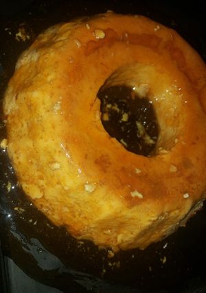 Una foto de Flan en licuadora
