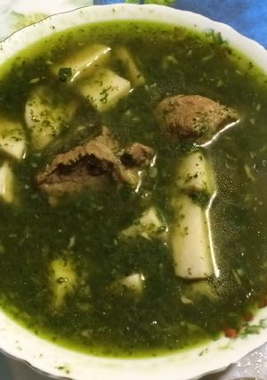 صورة لوصفة قلقاس بالسلق