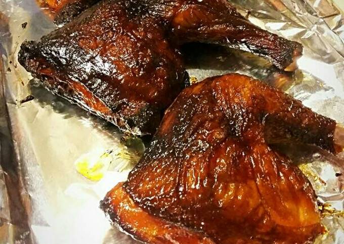 Sweet Heat Smoked Chicken Leg Quarters Recipe by StephieCanCook - Cookpad
