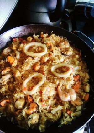Una foto de Arroz con mariscos