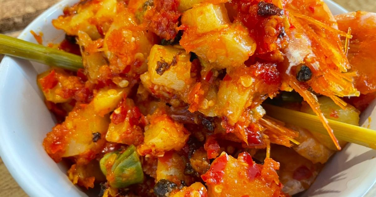 Sambal balado udang kentang pete ala masakan padang