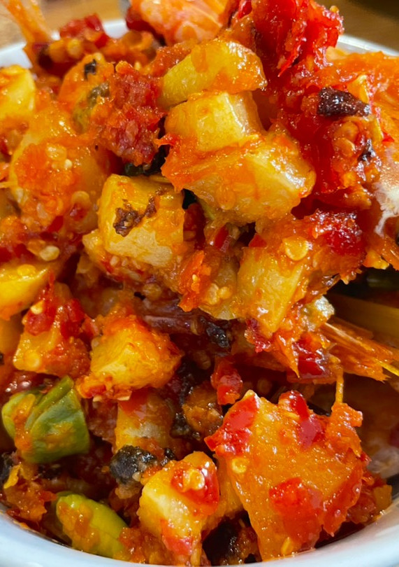 Foto resep Sambal balado udang kentang pete ala masakan padang