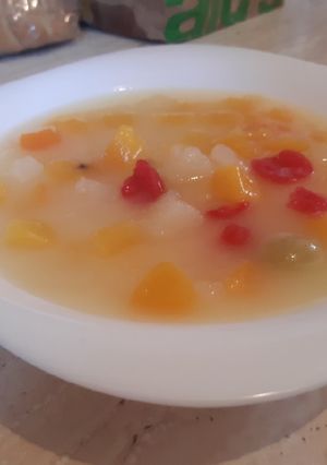 Gyümölcsleves egyszerűen recept fotója