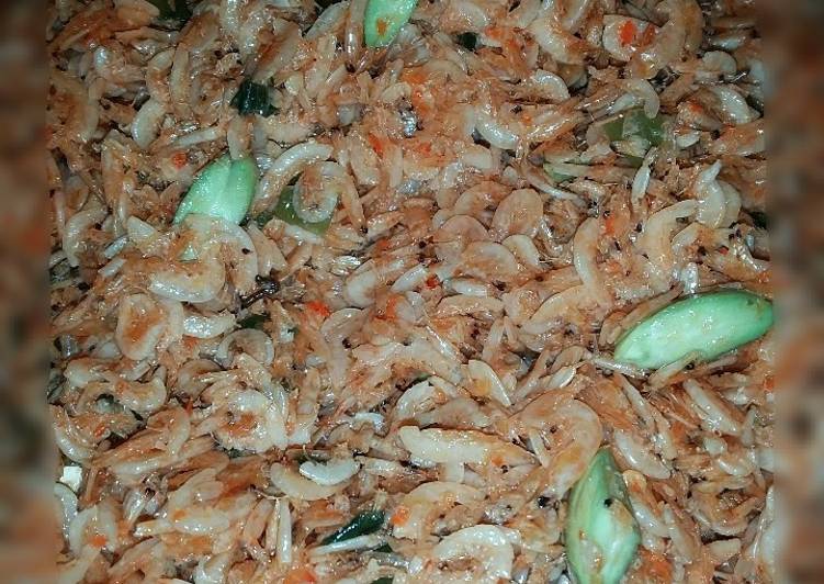 Tumis udang papay plus pete