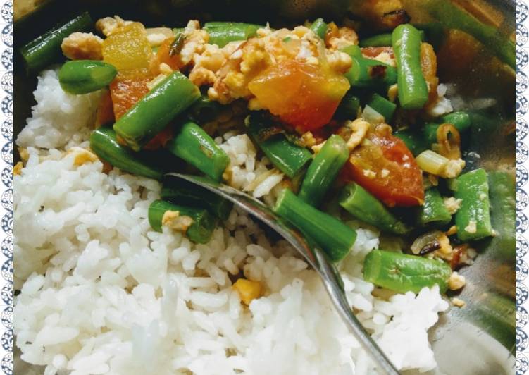 9. Tumis buncis santan, (menu anak)