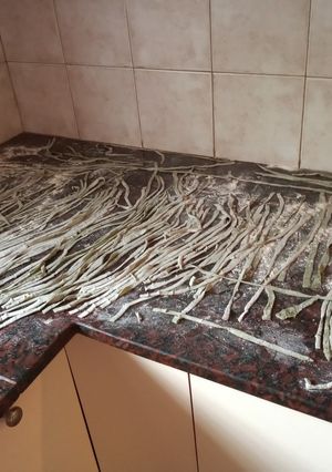 Una foto de Fideos verdes